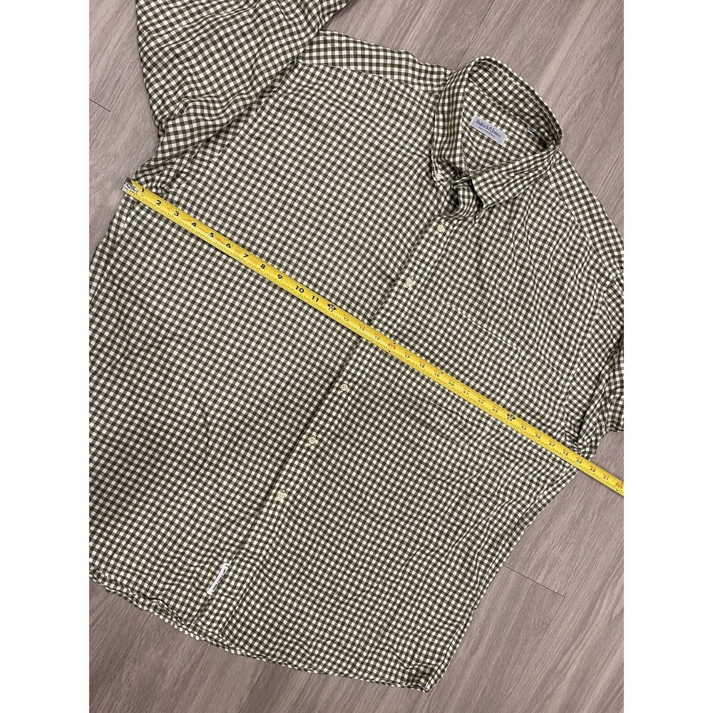 Bullock & Jones Shirt Mens XXL Green Plaid Check Button Up San Francisco 2XL - Picture 6 of 7